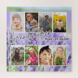 Puzzle 8 Photo "Les petits-enfants font la vie grand"