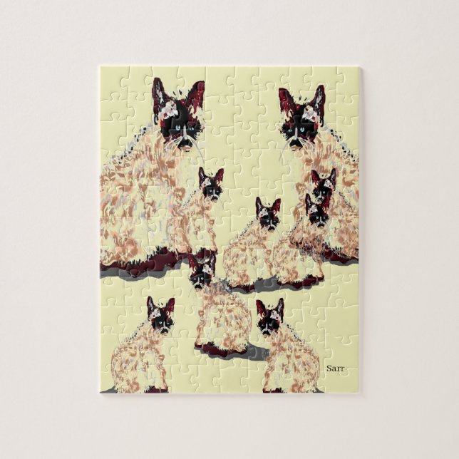 Puzzle, 8" x 10", 110 pieces : Siamese Cat's Jigsaw Puzzle (Vertical)