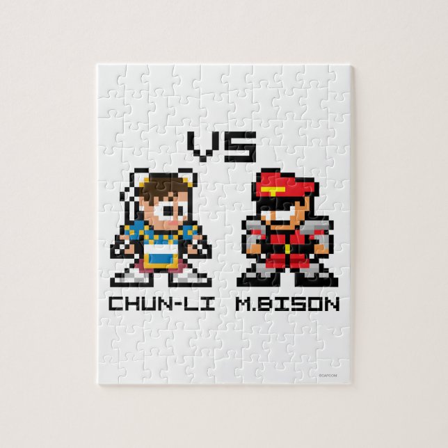 Puzzle 8bit Chun-Li CONTRE M.Bison (Vertical)