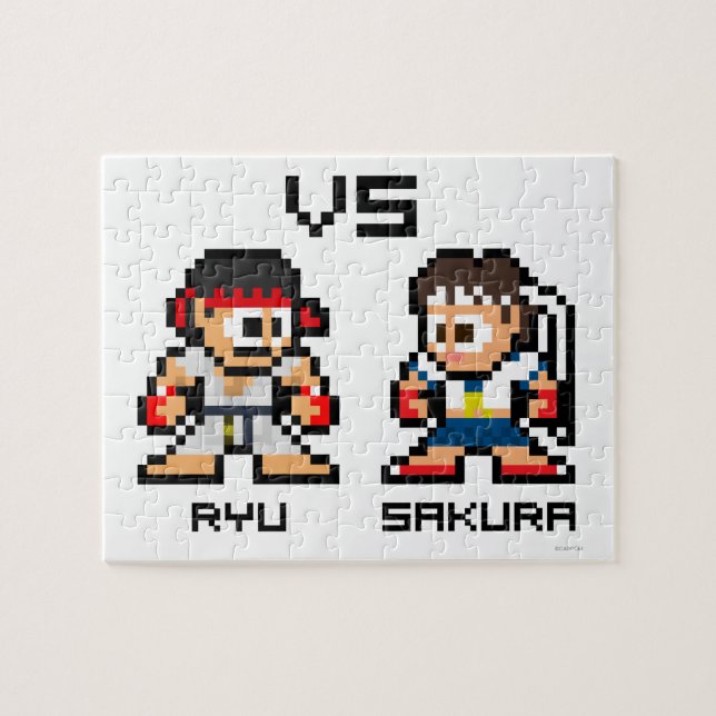 Puzzle 8bit Ryu CONTRE Sakura (Horizontal)