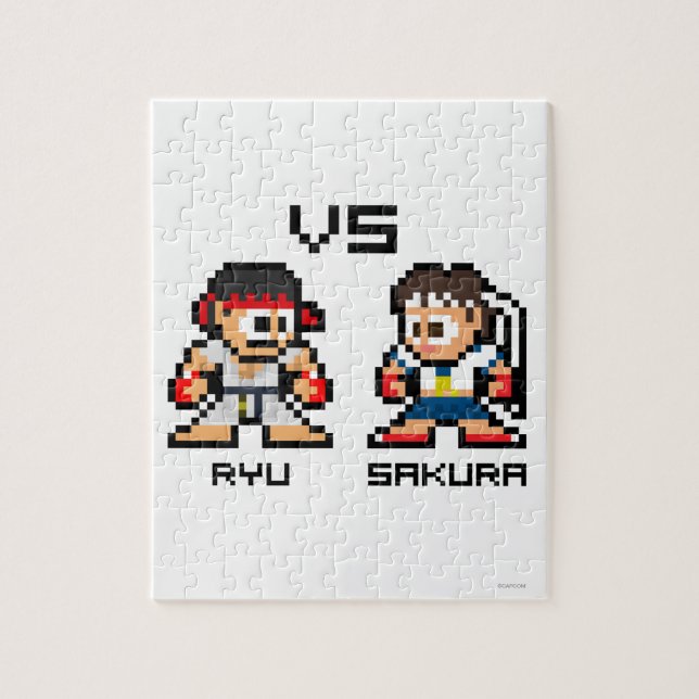Puzzle 8bit Ryu CONTRE Sakura (Vertical)