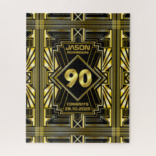 Puzzle 90e anniversaire Art Déco Gold Black Great Gatsby