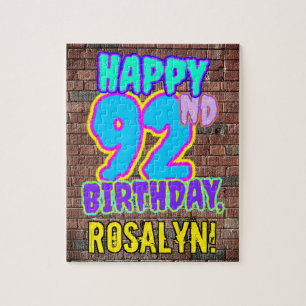 Puzzle 92e anniversaire ~ Amusant, Graffiti urbain inspir
