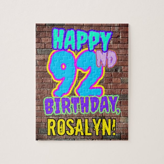 Puzzle 92e anniversaire ~ Amusant, Graffiti urbain inspir (Vertical)
