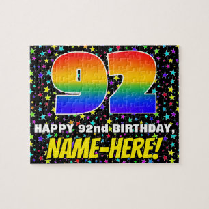 Puzzle 92e anniversaire — Motif de terrain amusant et col