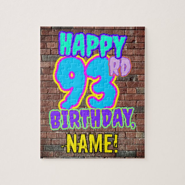 Puzzle 93e anniversaire ~ Amusant, Graffiti urbain inspir (Vertical)