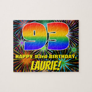 Puzzle 93e anniversaire : Feu d'artifice festif amusant e