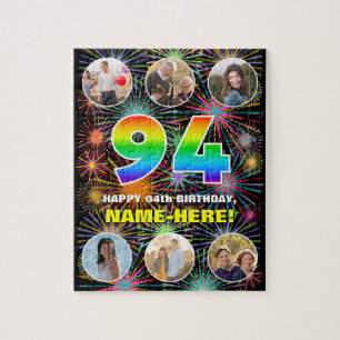 Puzzle 94e anniversaire : Arc en ciel amusant #, Nom pers