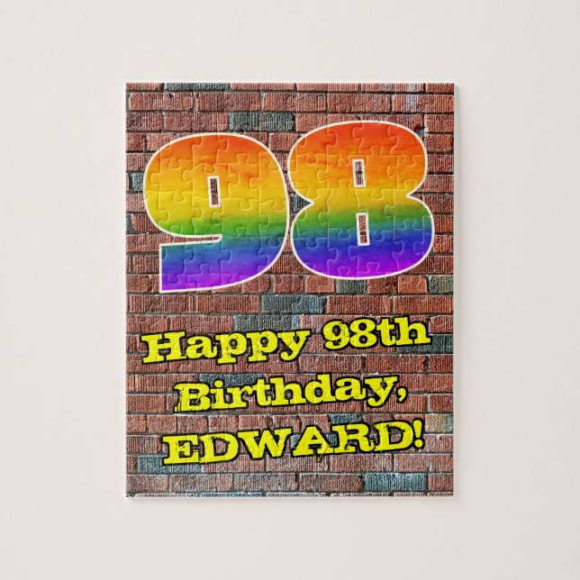 Puzzle 98e anniversaire : Arc en ciel inspiré par les gra (Vertical)