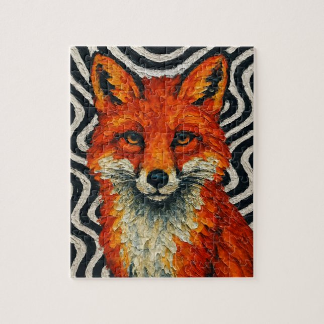 Puzzle A beautiful red fox  (Vertical)