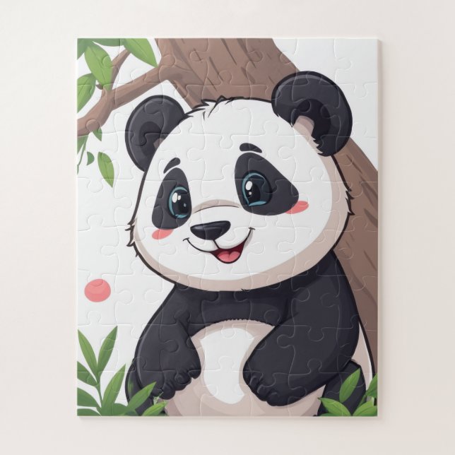 Puzzle A cartoon image of a panda (Vertical)
