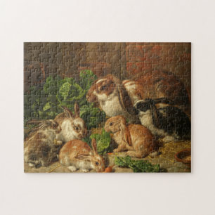 Puzzle A Family of Rabbits by Alfred Richardson Barber