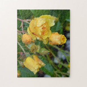 Puzzle à tirage floral rose jaune