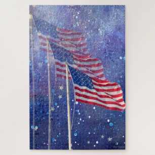 Puzzle à trois drapeaux