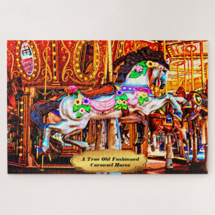 Puzzle A True Old Fashioned Carousel Horse  1014 Pieces