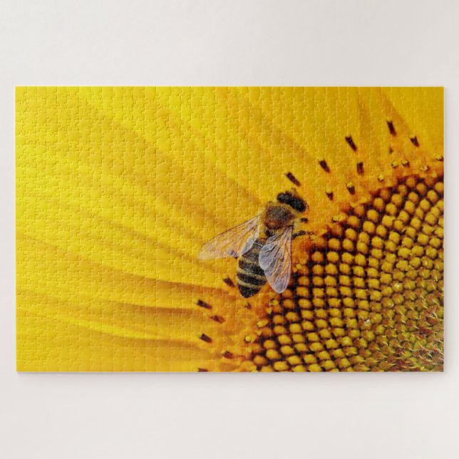 Puzzle Abeille à l'intérieur d'un tournesol (Horizontal)
