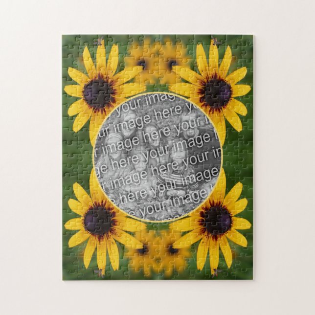 Puzzle Abeille Sur Black Eyed Susan Flower Ajouter votre  (Vertical)