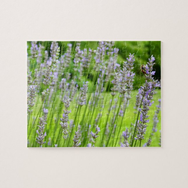 Puzzle Abeille sur Lavender Summer Floral (Horizontal)