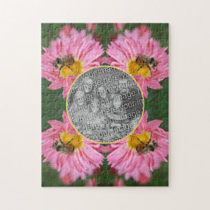 Puzzle Abeille Sur Le Cadre Fleur Rose Daisy Ajouter Votr