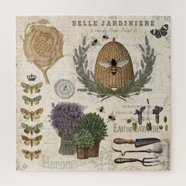 Puzzle Abeille Vintage française moderne (Vertical)