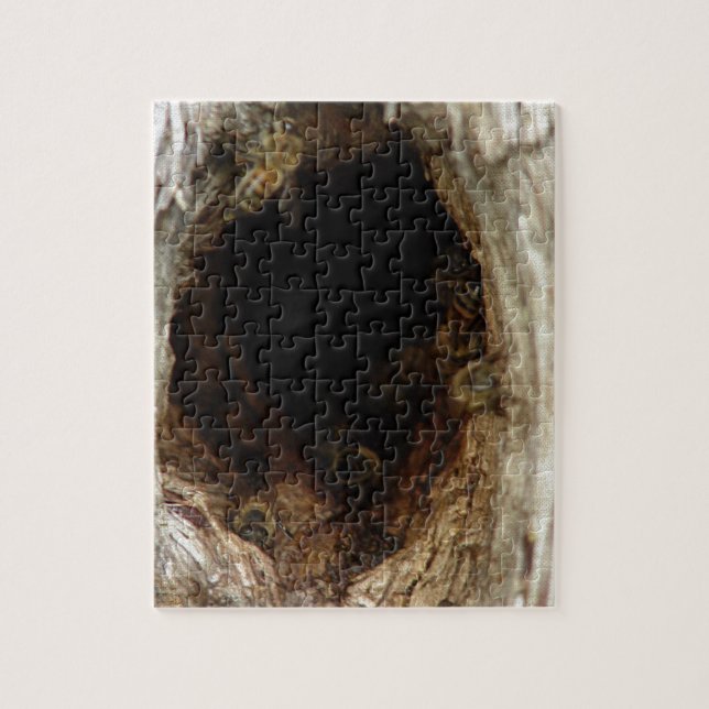 Puzzle Abeilles de miel sauvage dans un arbre creux (Vertical)