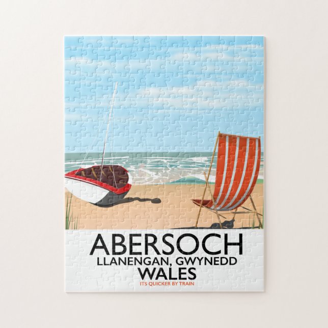 Puzzle Abersoch Llanengan à Gwynedd, affiche de voyage au (Vertical)