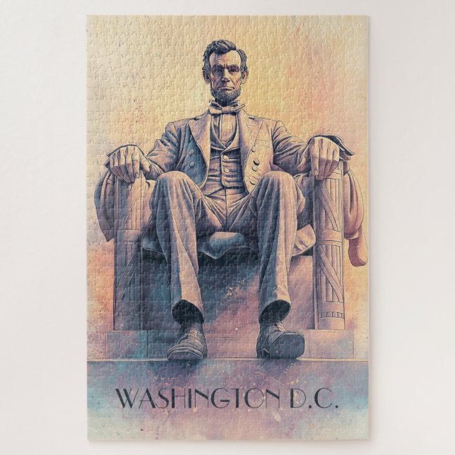 Puzzle Abraham Lincoln et Washington D.C. Travel (Vertical)
