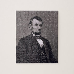 Puzzle Abraham Lincoln, gravé d'une photographie va le