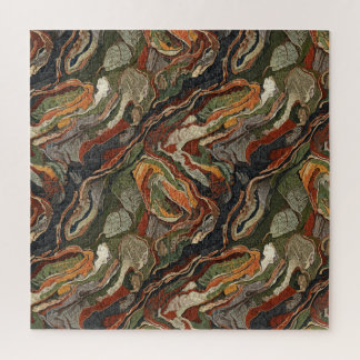 Puzzle Abstract Earth Tone Swirl Pattern