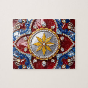 Puzzle abstract modern Design Colombian Colours