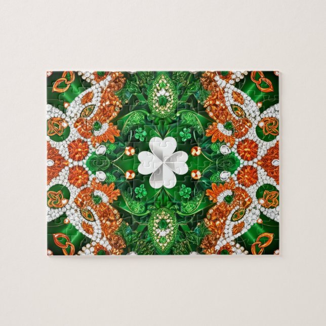 Puzzle abstract modern Design Ireland Colours (Horizontal)
