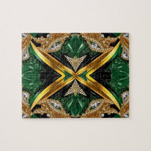 Puzzle abstract modern Design Jamaican Colours