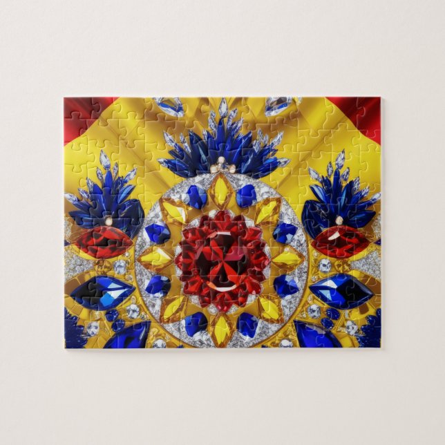 Puzzle abstract modern Design Romania Colours (Horizontal)