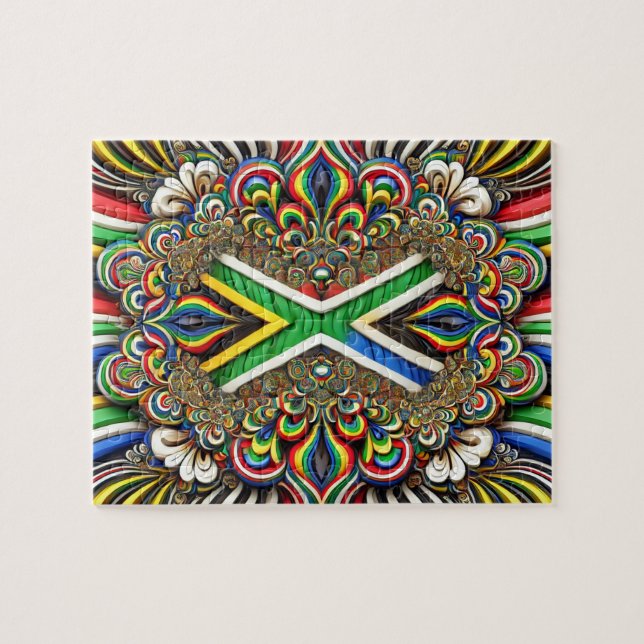 Puzzle abstract modern Design South African Colour (Horizontal)