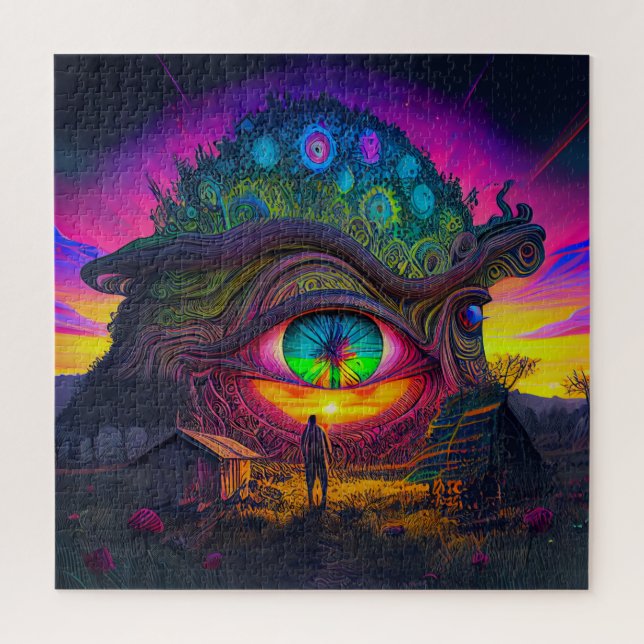 Puzzle abstract surreal day dream psychedelic (Vertical)