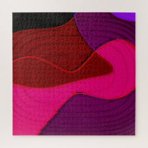 Puzzle Abstrait 328 - Rose rouge violet