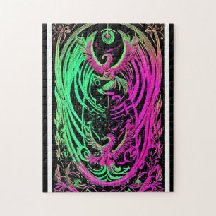 Puzzle Abstrait avien vibrant - 252 pièces
