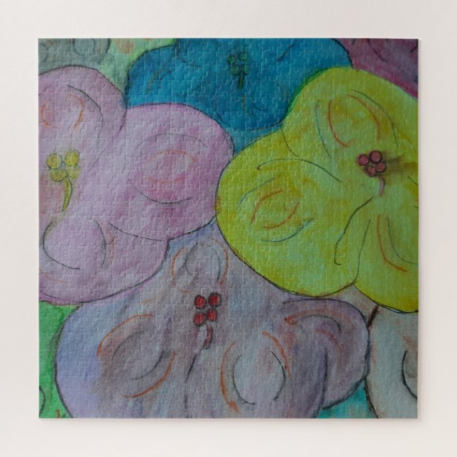 Puzzle Abstrait Floral été (Vertical)
