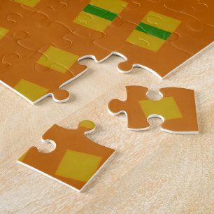 Puzzle Abstrait géométrique orange-jaune