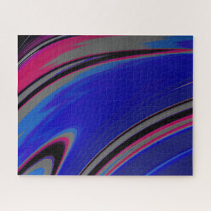 Puzzle Abstrait gris foncé Magenta Fractal