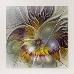 Puzzle Abstrait Imaginaire coloré Fleur moderne Fractal