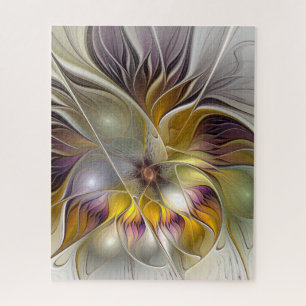 Puzzle Abstrait Imaginaire coloré Fleur moderne Fractal