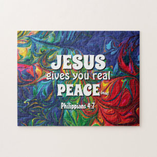 Puzzle Abstrait   JÉSUS DONNE UNE PAIX RÉELLE   Christian
