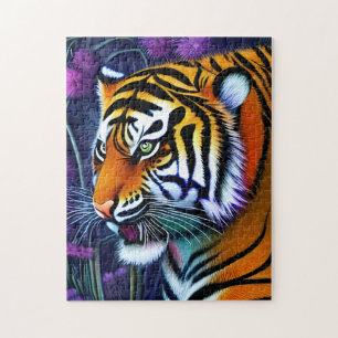 Puzzle Abstrait Majestic Predator Tiger