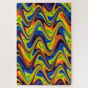 Puzzle Abstrait multicolore ondulé
