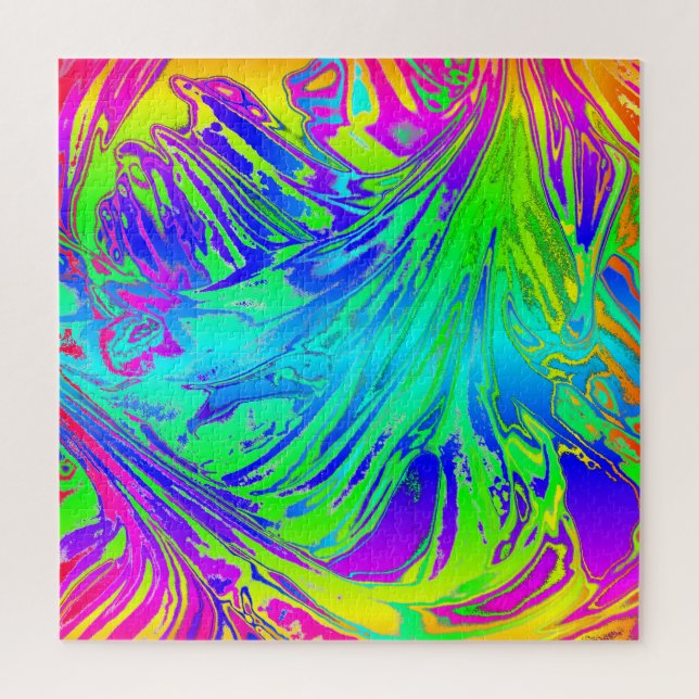 Puzzle Abstrait Splashing Rainbow Liquid (Vertical)