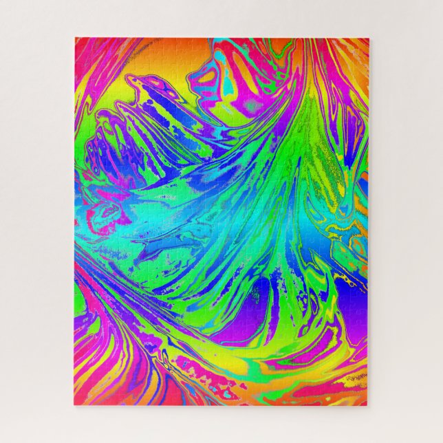 Puzzle Abstrait Splashing Rainbow Liquid (Vertical)