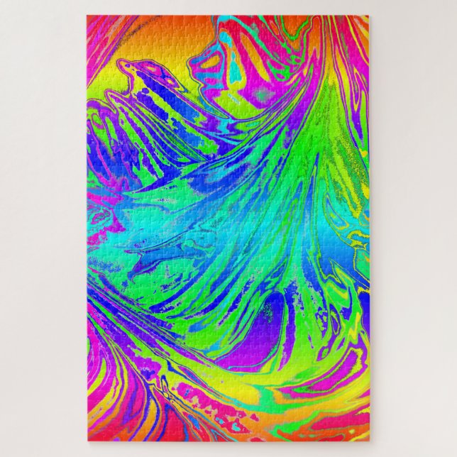 Puzzle Abstrait Splashing Rainbow Liquid (Vertical)
