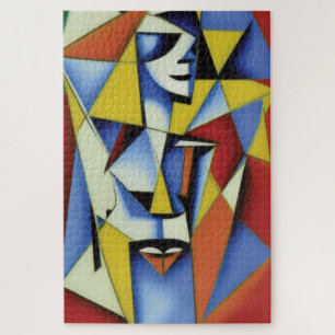 Puzzle abstrait zen cubiste