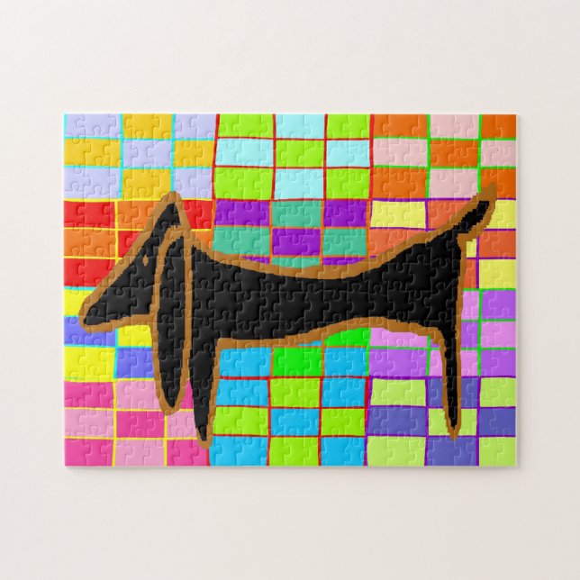 Puzzle Abstraite Dachshund Jig Saw (Horizontal)